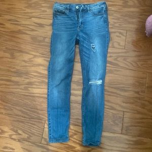 Abercrombie distressed skinny jeans